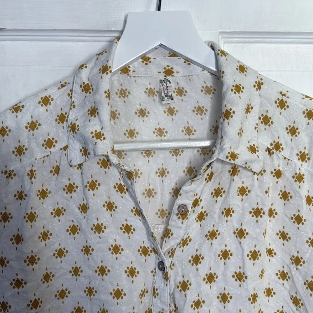 Intimately Free People Willow Bodysuit in Yellow Combo Floral Print W1348 Sz L - Image 6