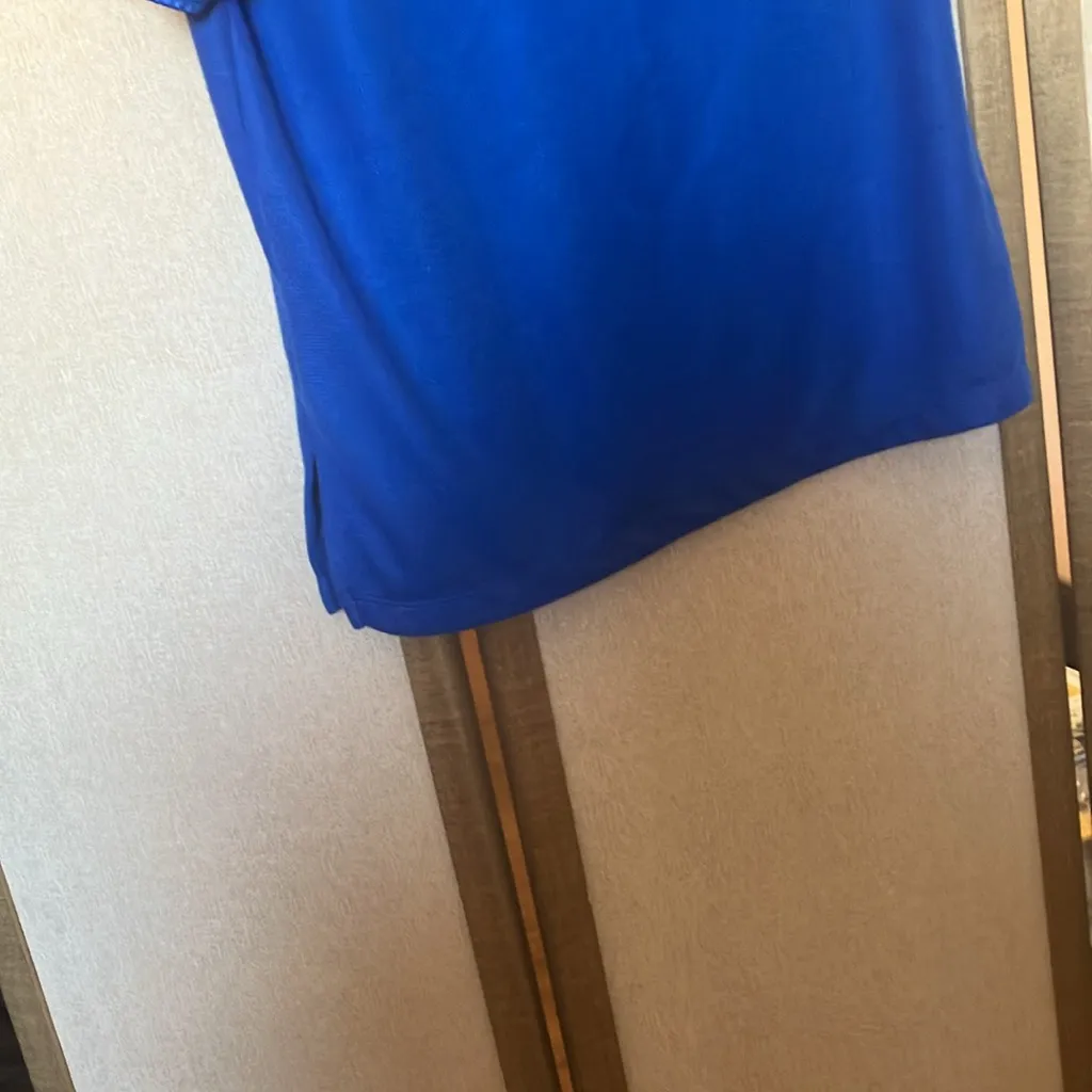 FINAL MARKDOWN Liz baker Vibrant Blue Short Sleeve Top petite large - Image 2