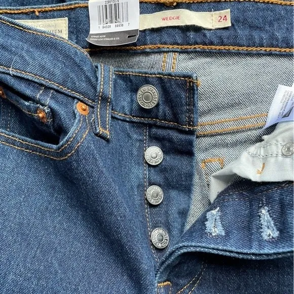 NWT Levi’s Jeans Wedgie High Waist Ankle Jeans Life’s Work Dark Wash Size 24 NEW - Image 10