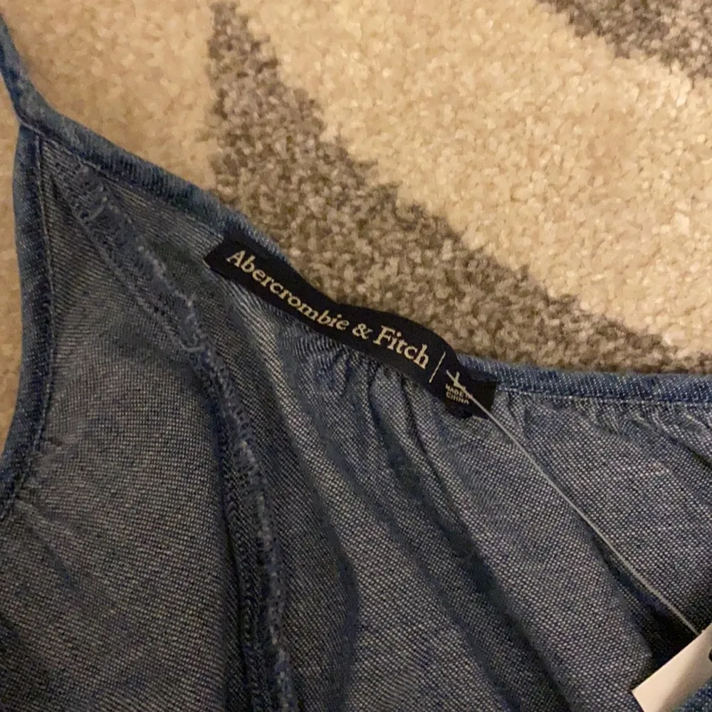 NWT Abercrombie & Fitch Denim Halter Dress Sz L - Image 2