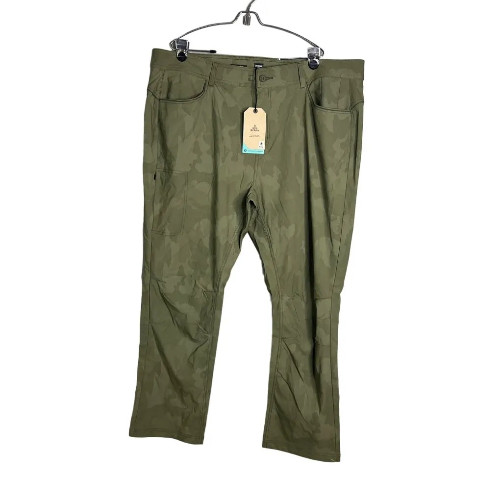 NWT Prana Halle Straight Pants Plus II in Sage‎ Camo Outdoors UPF Stretch 20W - Image 2