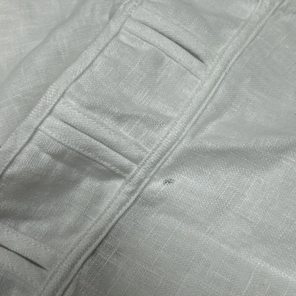 NWD Madewell Embroidered Tank Mini Dress Eyelet White 100% Linen Size 6 - Image 8