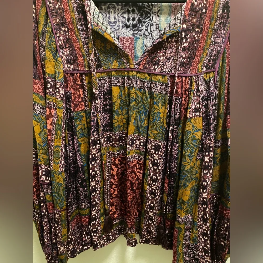 Vici Bohemian Style Balloon Sleeve Blouse Size Medium - Image 6