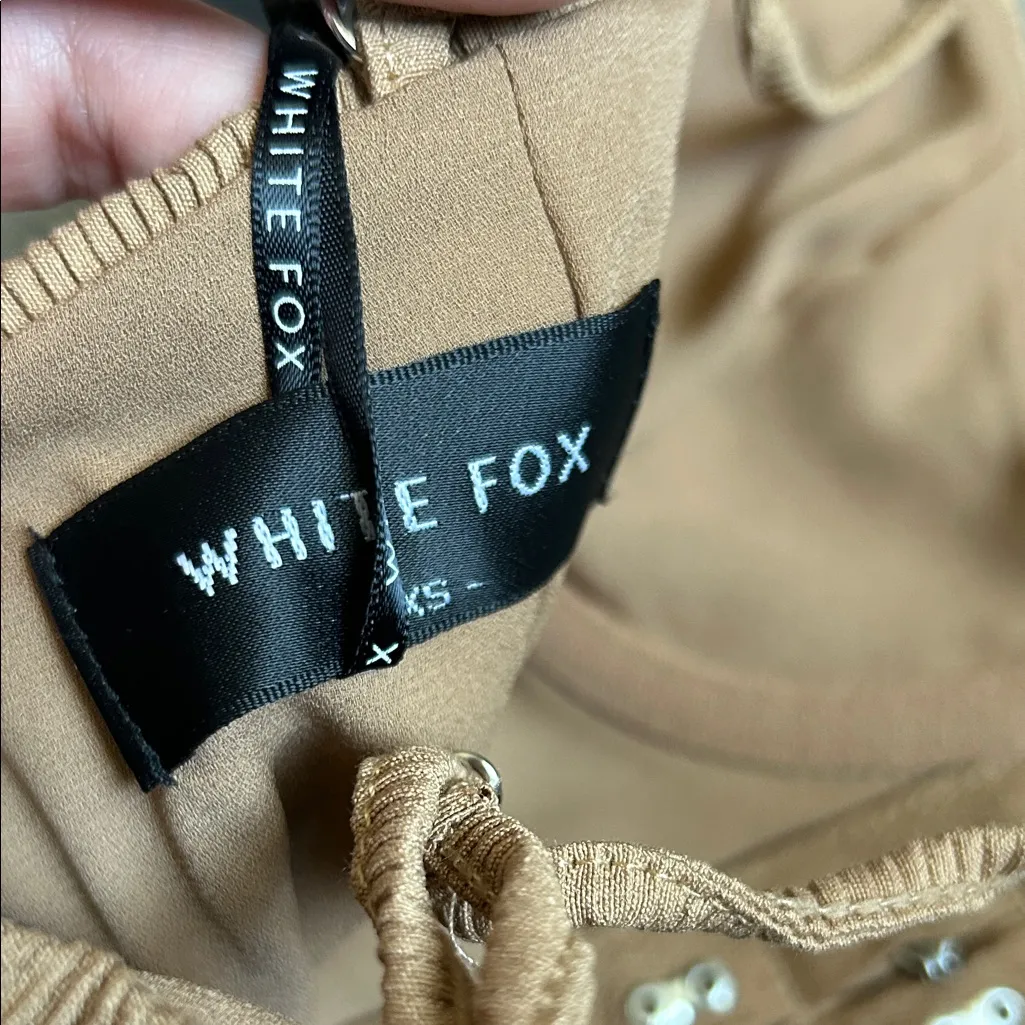White Fox Boutique Tan Corset Top - Image 2