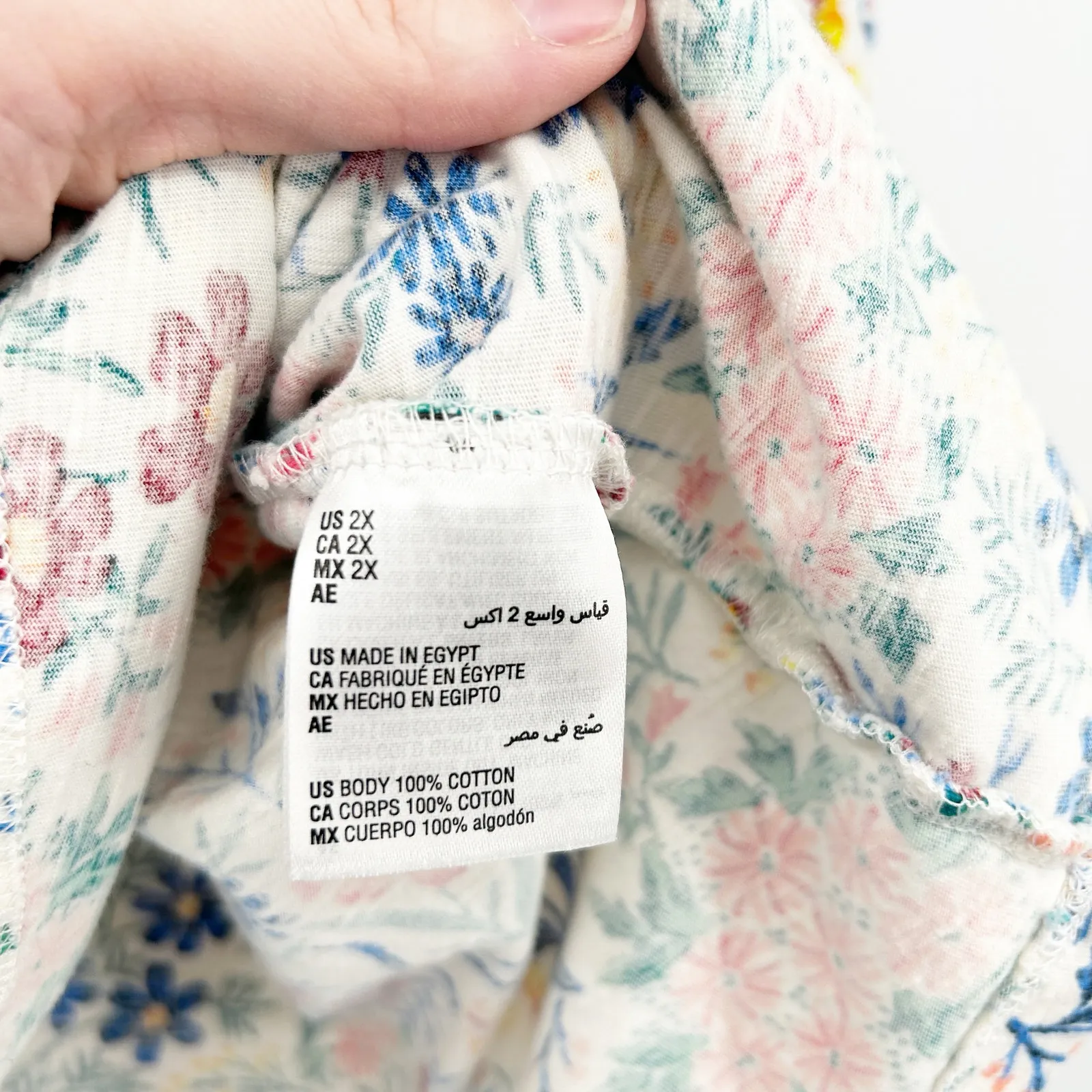 Style &‎ Co Womens Cottagecore Spring Long Sleeve Floral Blouse Popover Shirt 2X - Image 5