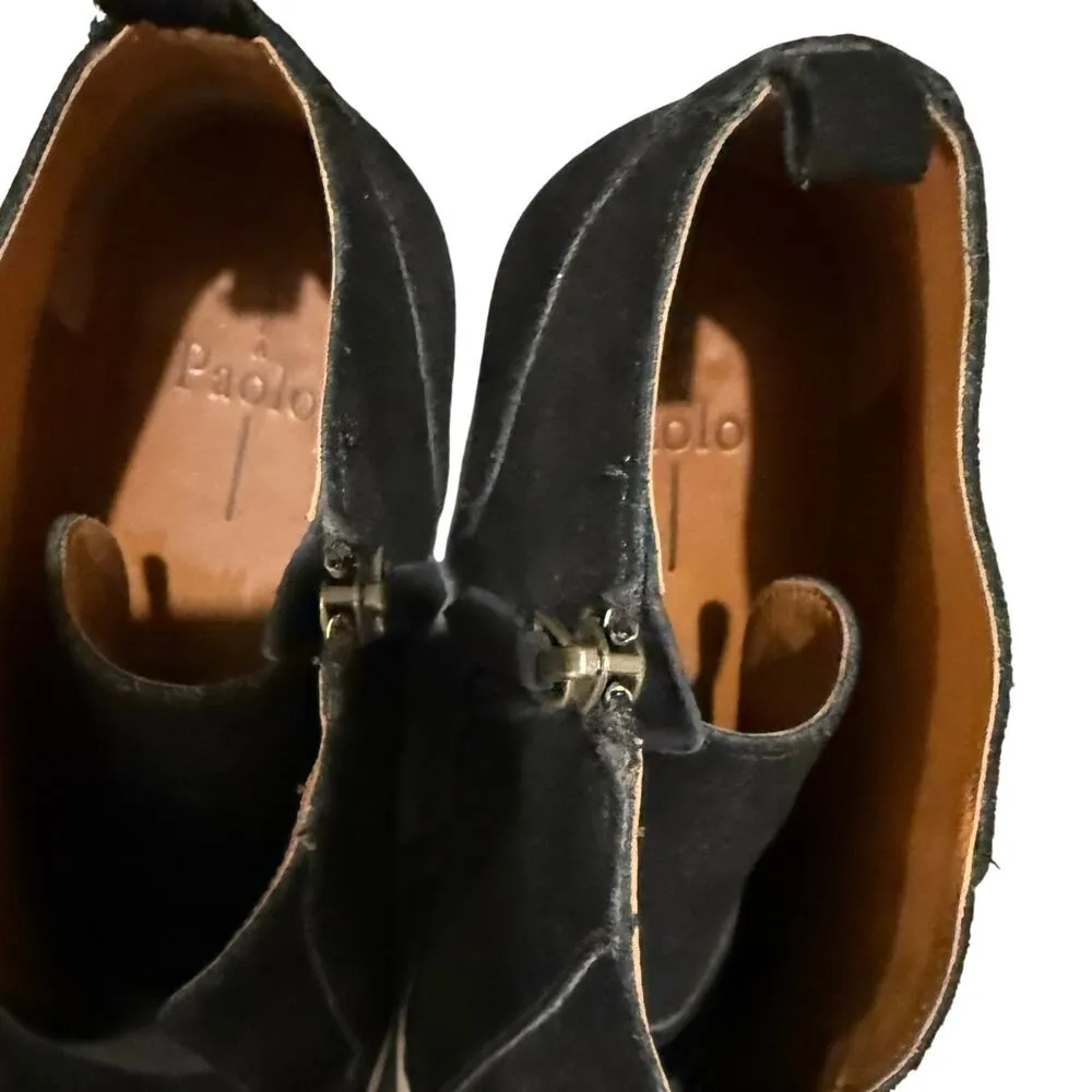 Linea paolo SZ 11 black Suede wedge sneaker heel women’s casual streetwear shoes - Image 6