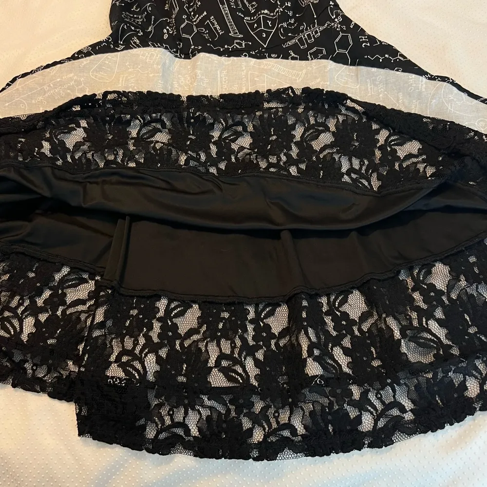 Hot Topic Science Chemistry Fit and Flare Dress Woman’s size Small Lace Up Back - Image 9