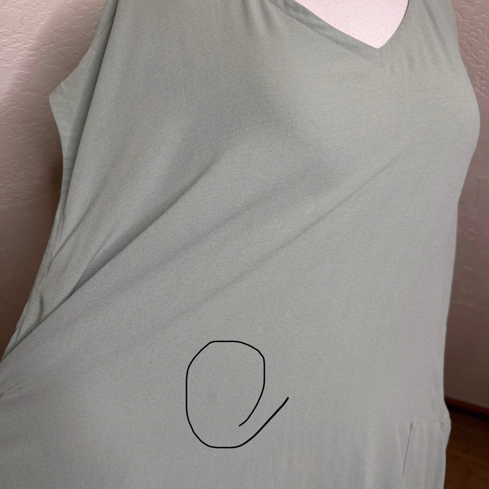 Eileen Fisher Silk Shift Dress Sage Green Quiet Luxury Minimalist XL Pockets - Image 8