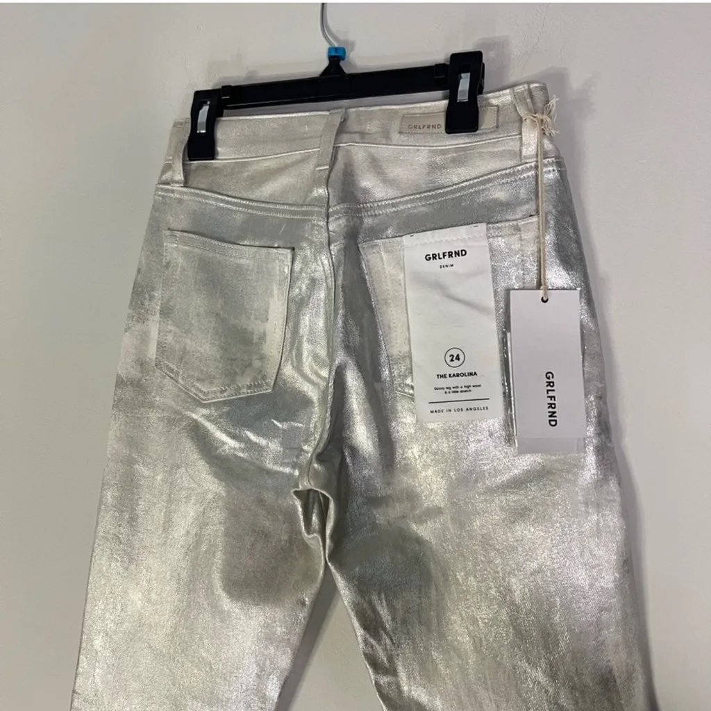 GRLFRND Karolina Silver Coated Jeans - Image 6