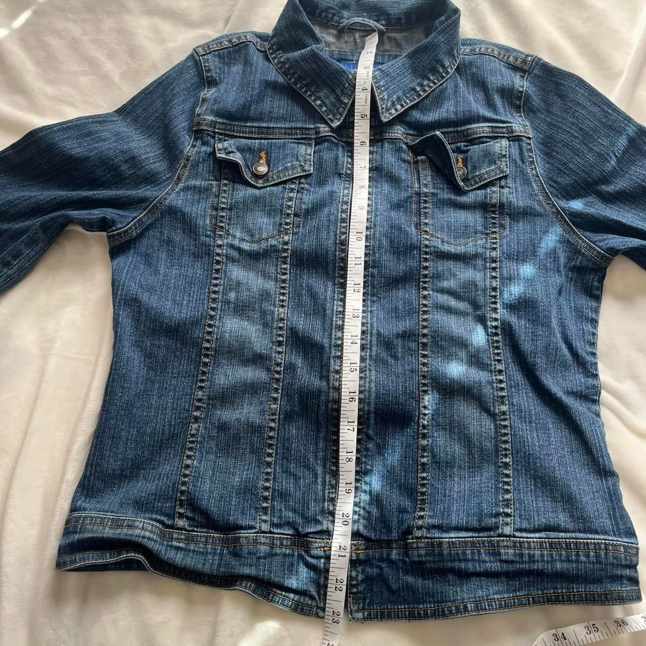 Vintage Y2K Limited Too blue denim zip up jacket with pockets size youth XXXL - Image 6