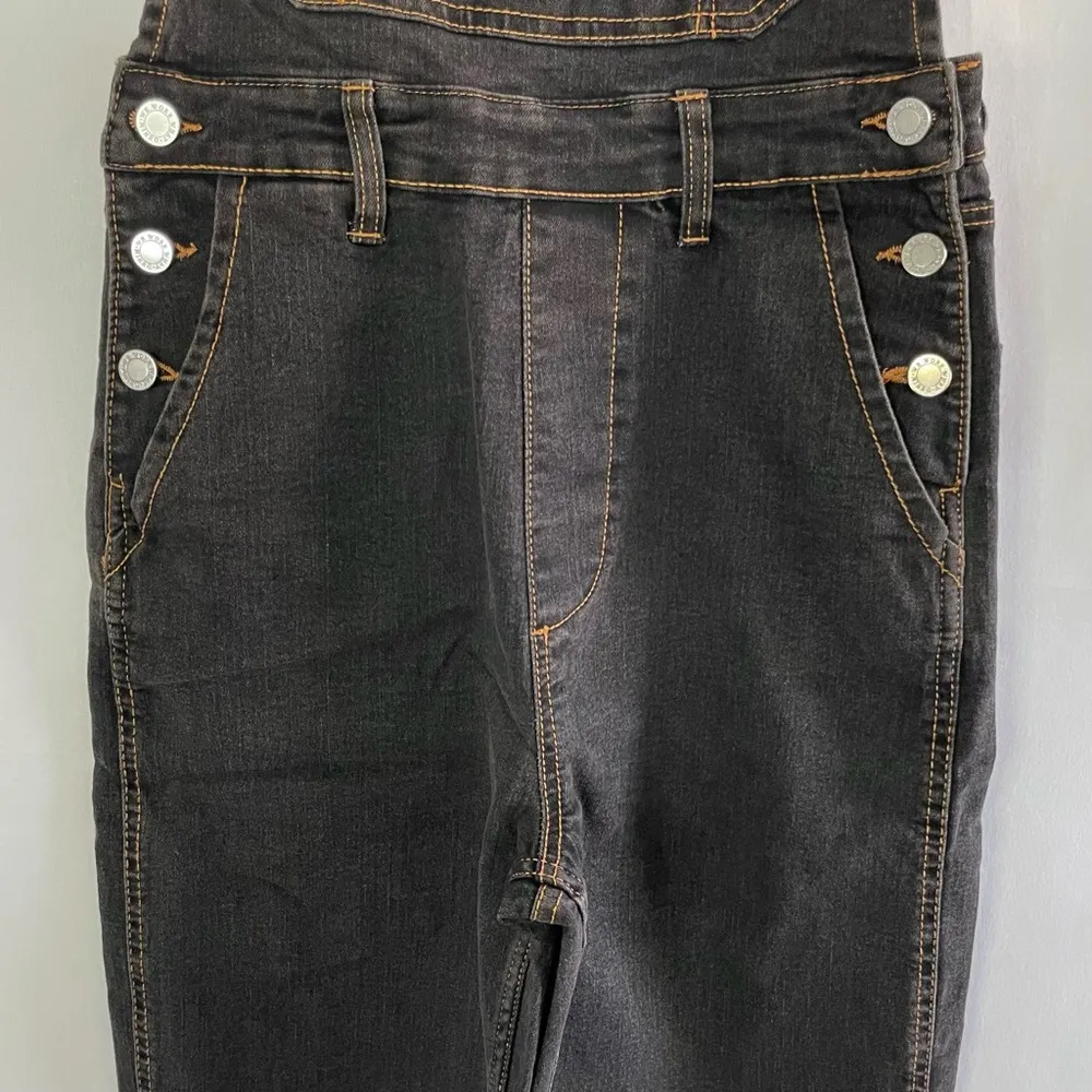 New  Straight Tapered Stretch Denim Overalls Bahbah Grey Size 2 - Image 8