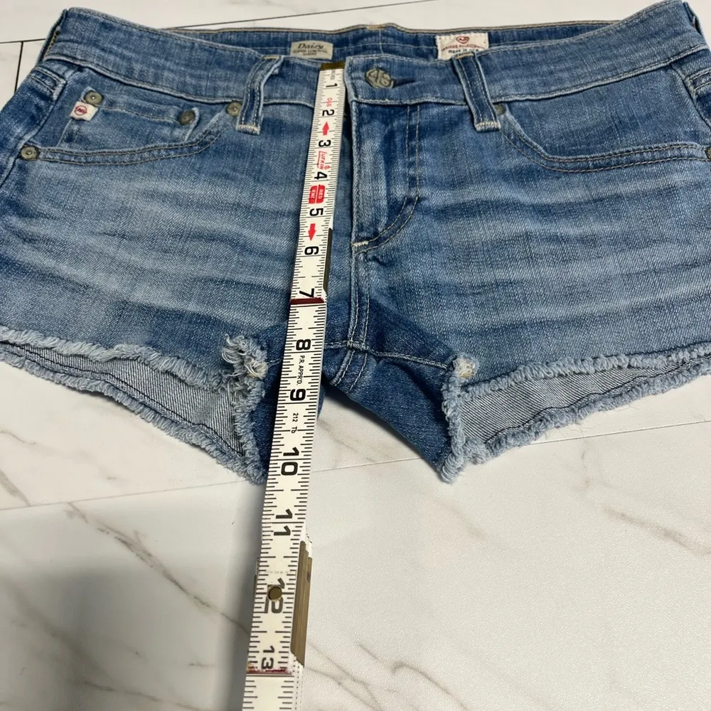 AG Adriano Goldschmied Daisy super low rise cut off denim shorts made in USA 27 - Image 6