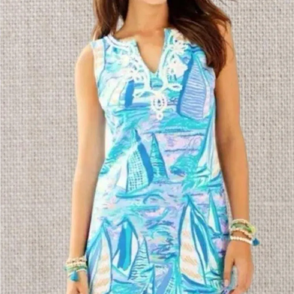 Lilly Pulitzer Multicolor Sailboat Dress Size M - Image 2