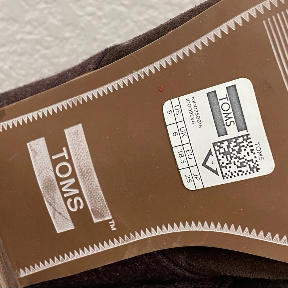 TOMS Women’s Lunata Chocolate Brown Suede/Wool Lace Up Booties Size 8 NWT - Image 14