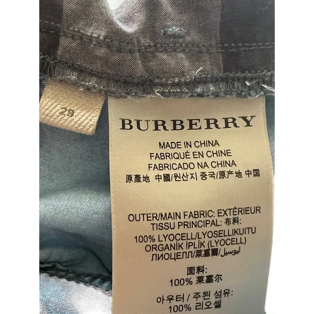 Burberry Brit Light Blue Jeans Lightweight 100% Lyocell Size 29 Buckle - Image 6