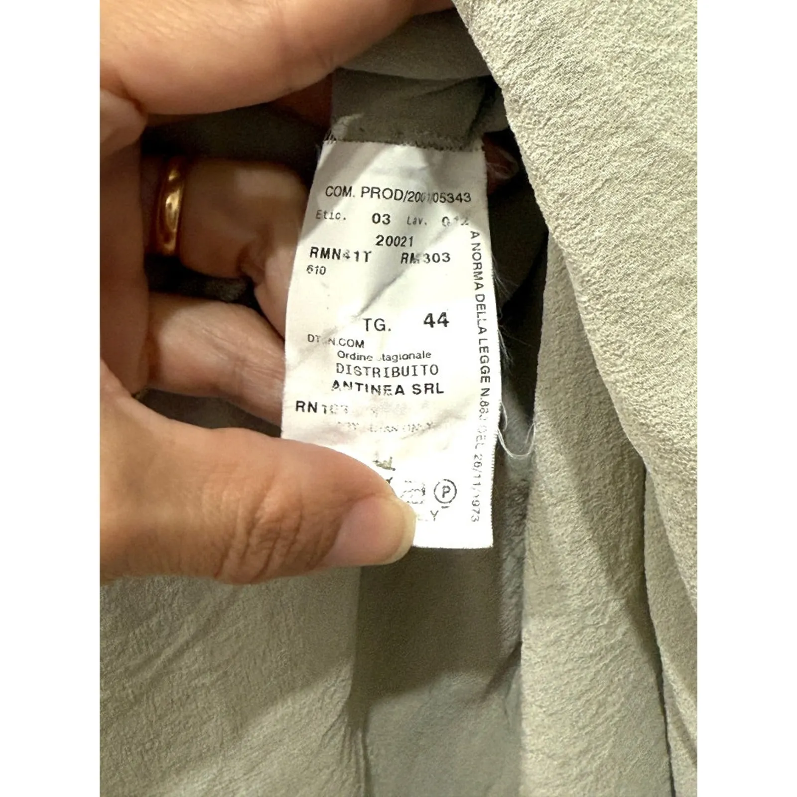 Armani Collezioni Distressed Ruffle Midi Asymmetric Skirt Gray Women's Size 8 - Image 4