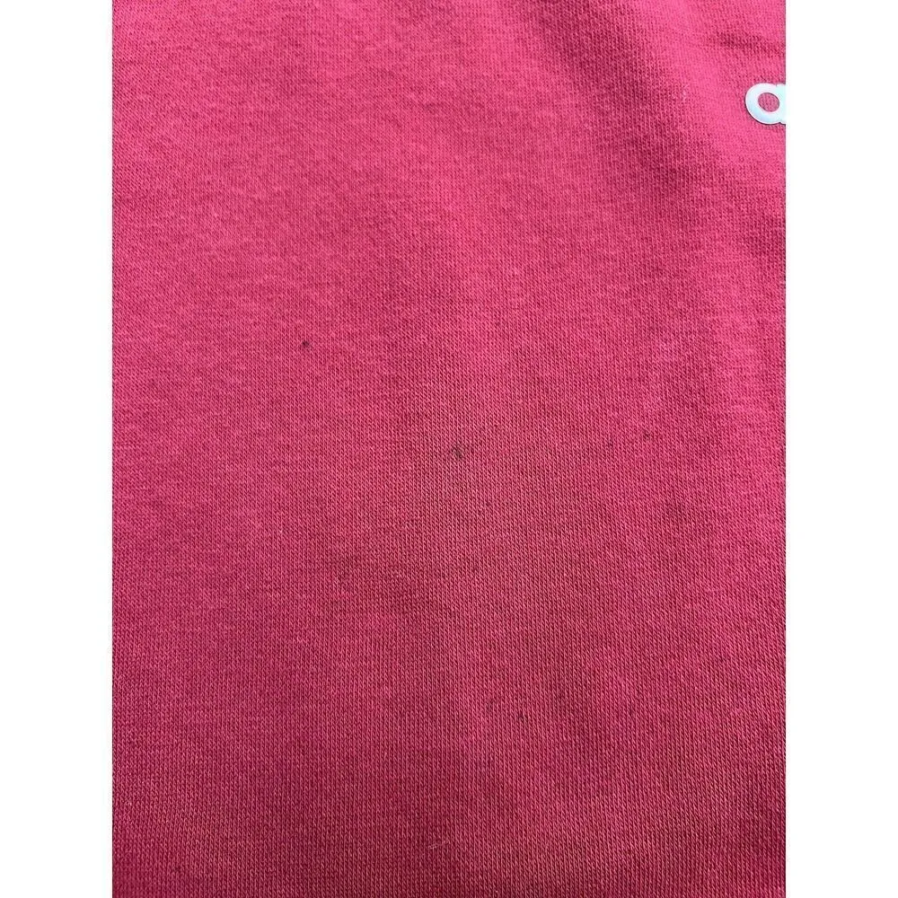 Adidas Essentials Women's Size Medium Red 3 Stripe Sweatshirt Pullover - Image 3