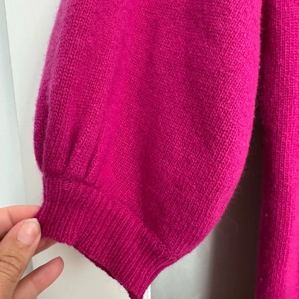 McGinn Knightsbridge Angora Wool Pink Fuchsia V - Image 7