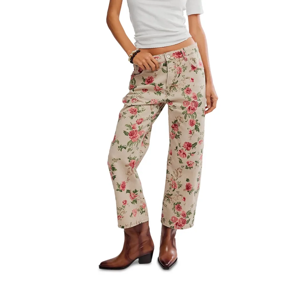 We The Free Deep Trance Printed Crop Jeans in Wallpaper Floral Sz 28 NWT $128R - Image 2
