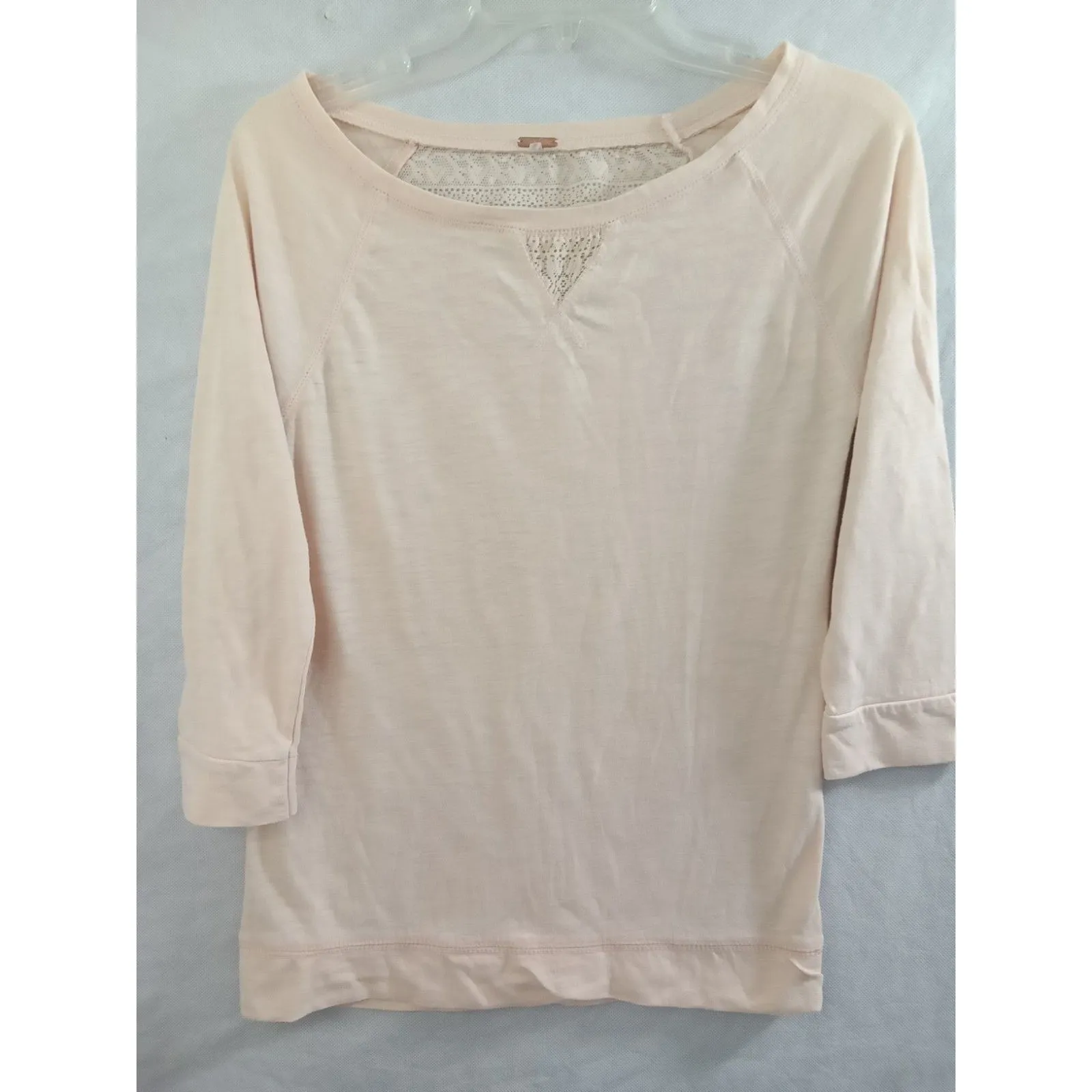 Poof Women Medium Pink Raglan 3/4 Sleeve Lace‎ - Image 4