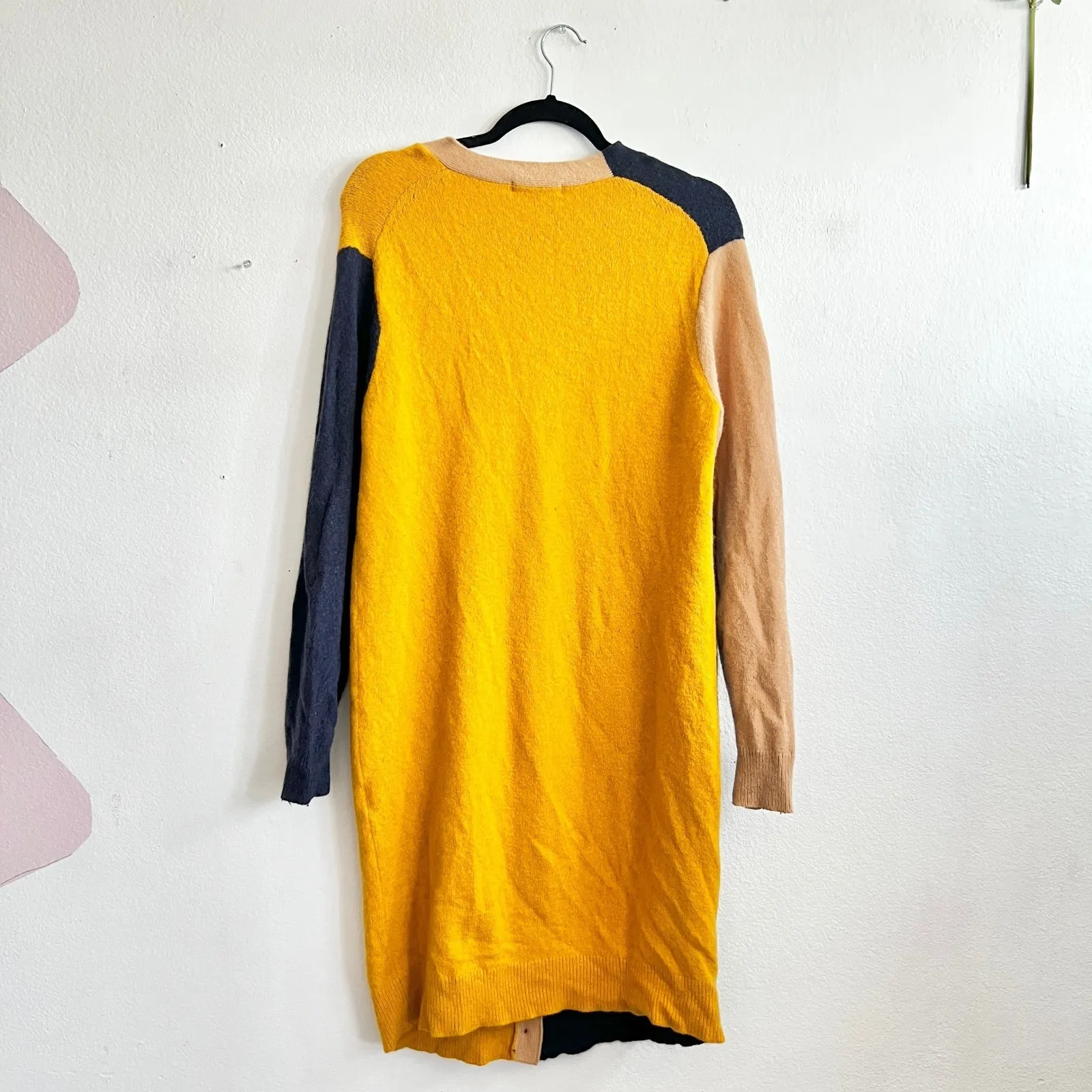 Uniqlo JW Anderson Wool Color Block Long Cardigan Women's Size Medium - Image 2