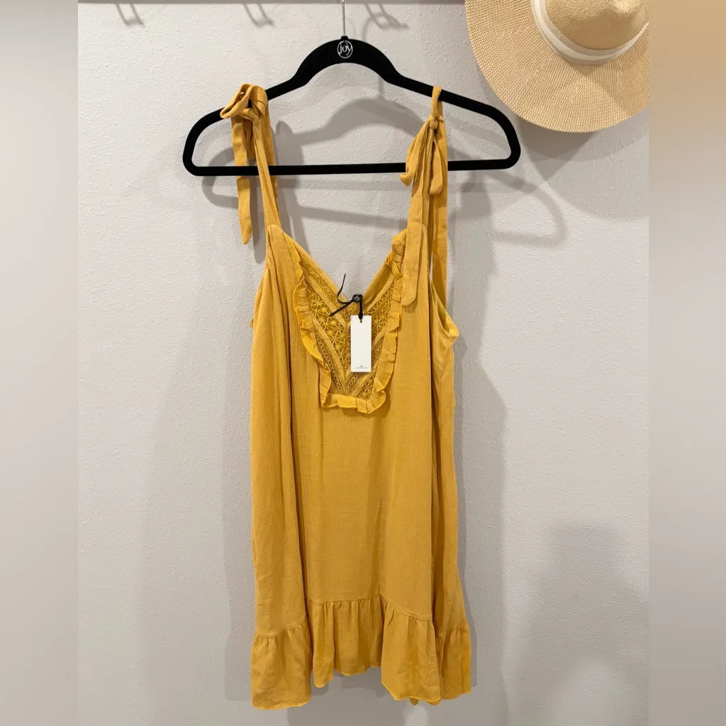 Heartloom‎ Golden Rod Ruffle sleeveless dress size large - Image 3