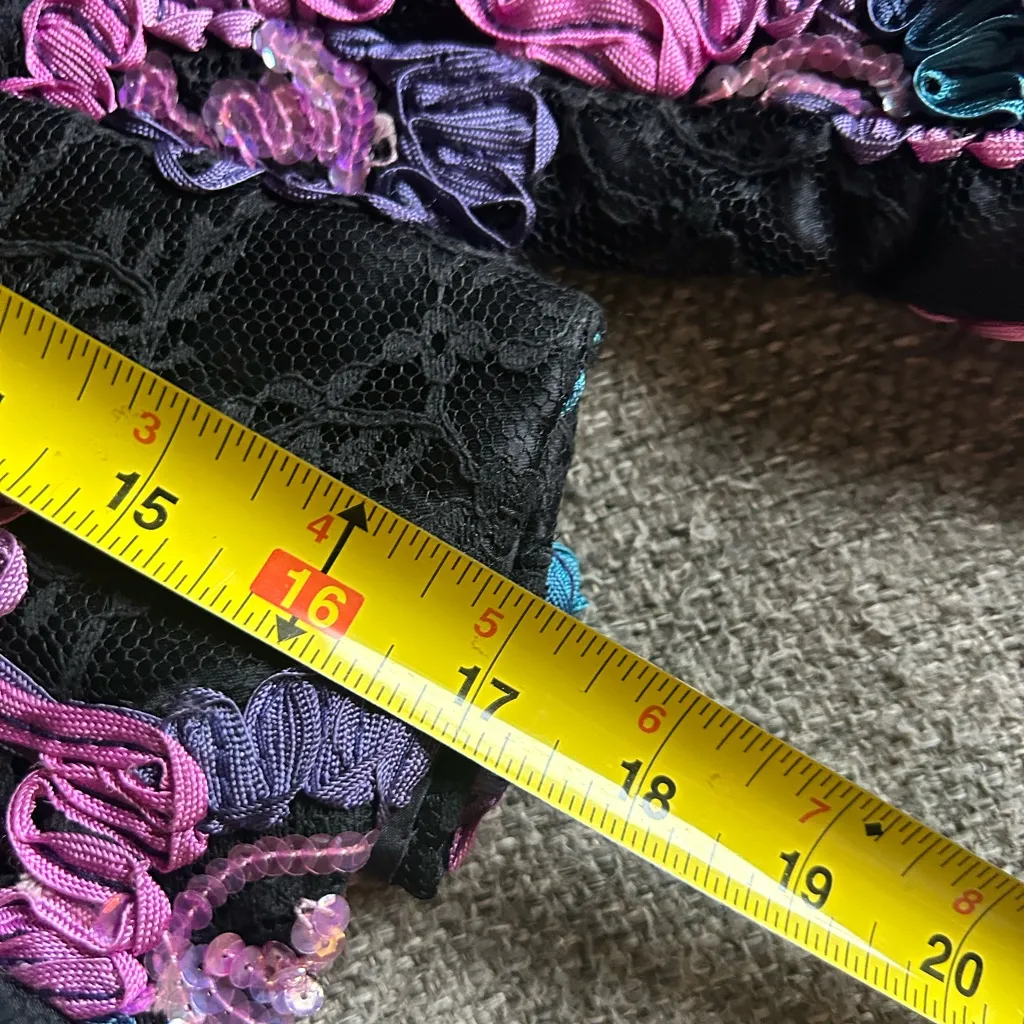 Custom Made Black Off The Shoulder Long Sleeve Formal Blouse | Medium - Image 9