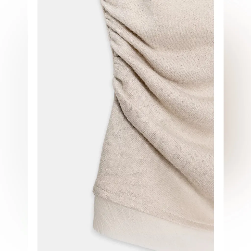 Zara NWT matching 2 piece top & skirt co-ord set, flowy drop waist midi skirt - Image 11