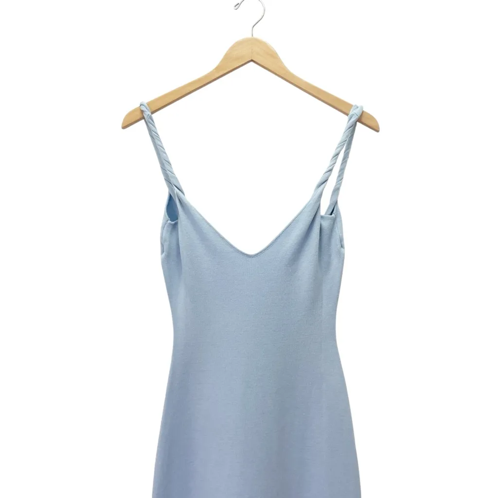 NWT PepperMayo Anastasia Maxi Dress Blue Low Back Twisted Strap Knit Size S/M - Image 7