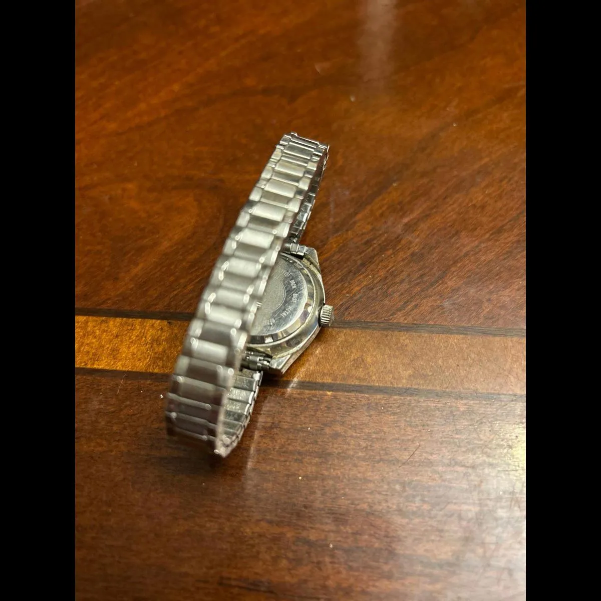 Vintage Ladies CORNAVIN 17 Jewels Blue Faced Watch REPAIR or PARTS Silver - Image 4