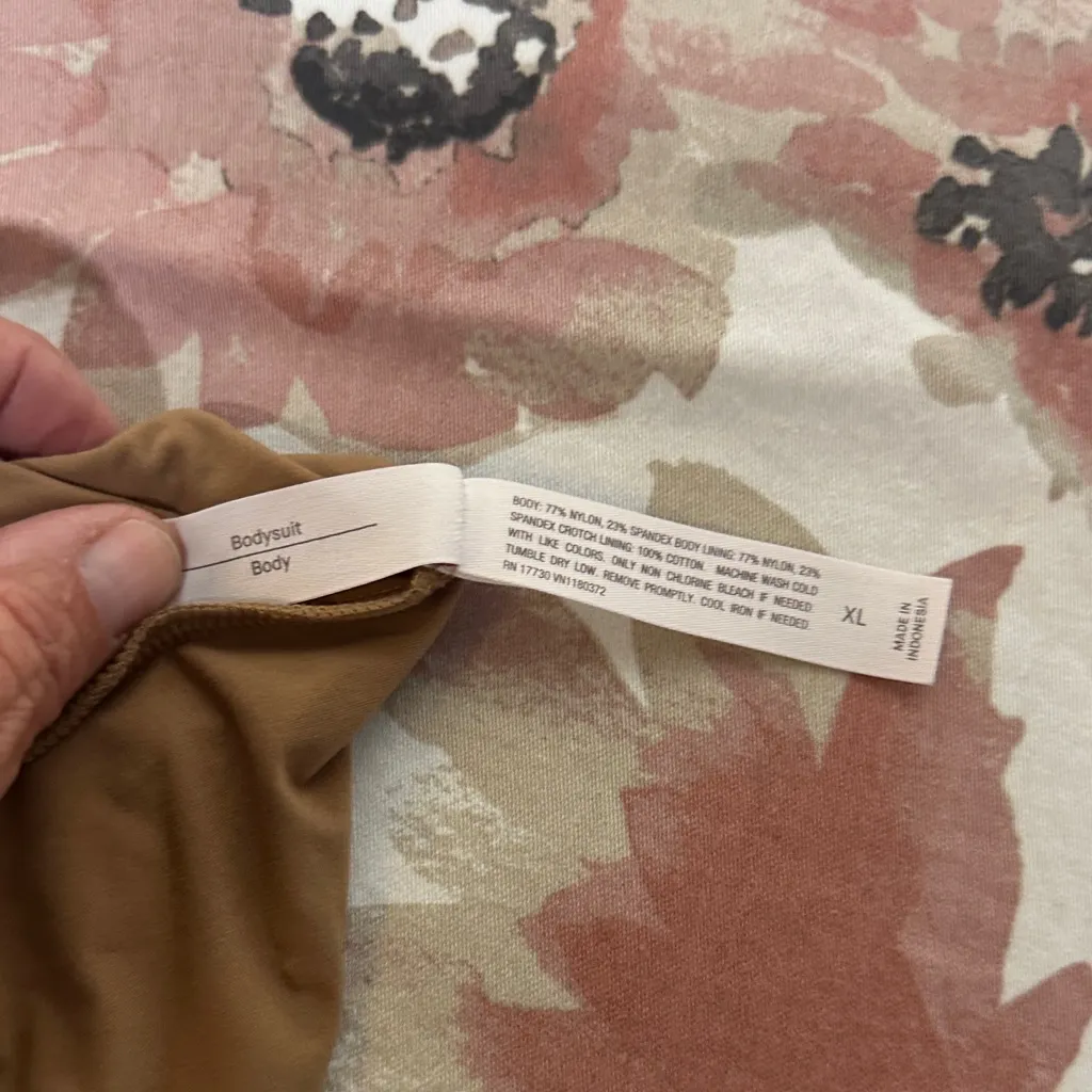 Auden Tan Shapewear Bodysuit Brown Size XL - Image 6