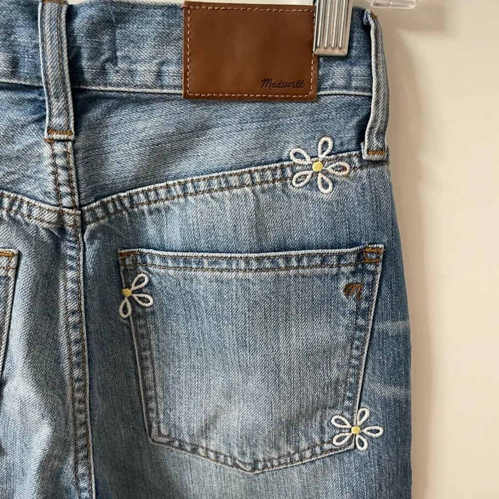 Madewell 10“ perfect summer daisy straight leg jeans, size 23 - Image 9