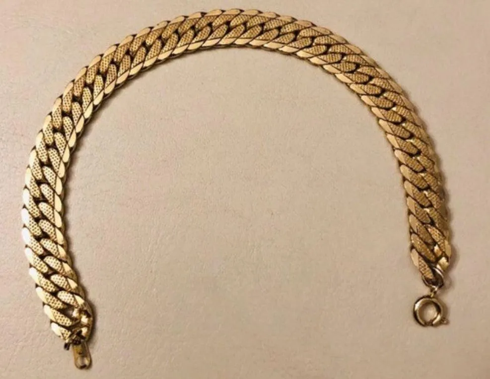 Vintage Unisex Reversible Gold Tone Bracelet - Image 6