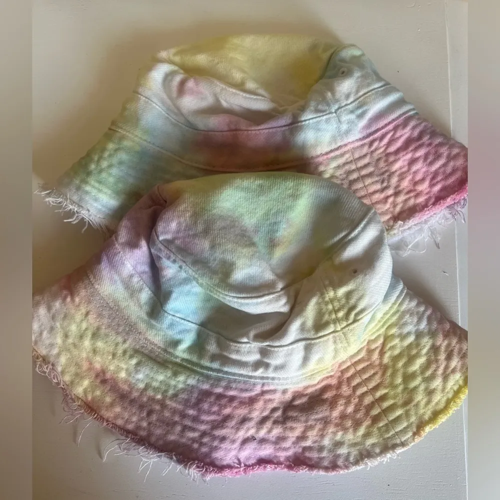 Zara Pastel tie dye  two bucket hats.  Size Mesium - Image 4