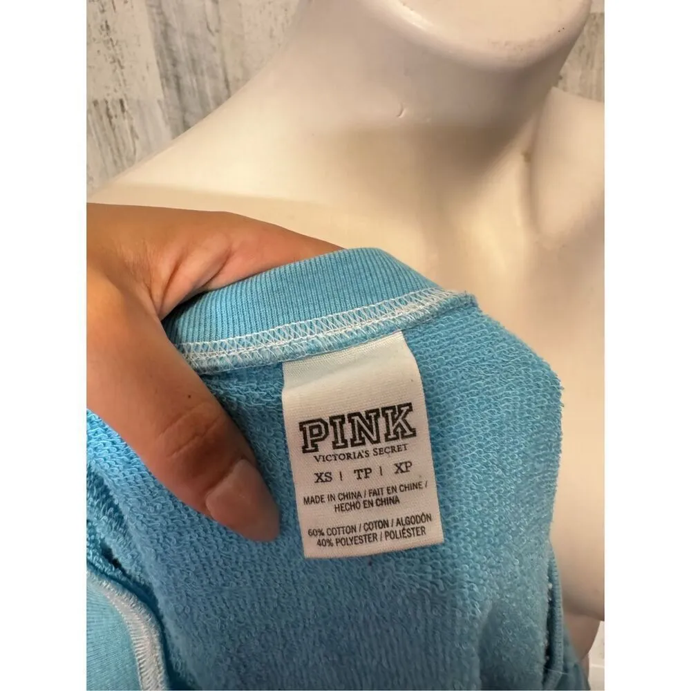 Victoria secret pink blue Crewneck - Image 5