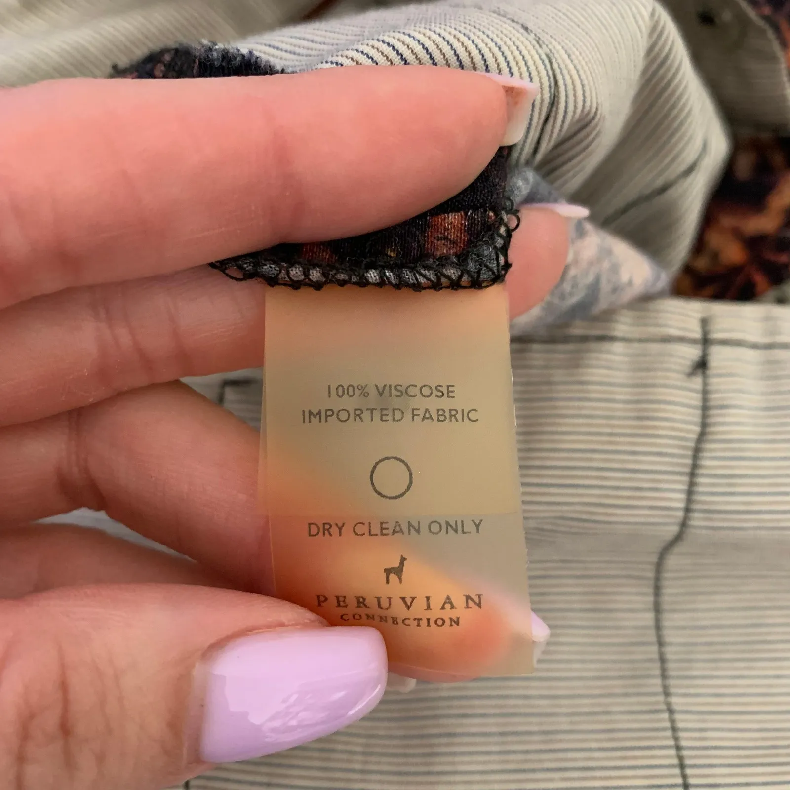 Peruvian Connection Pants  Rust Leaf Print Black Straight Leg Mid Rise Pockets - Image 12