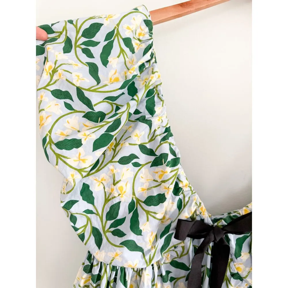 Agua by Agua Bendita | Horizonte Mini Dress in Celeste Blue Yellow Floral | XL - Image 5