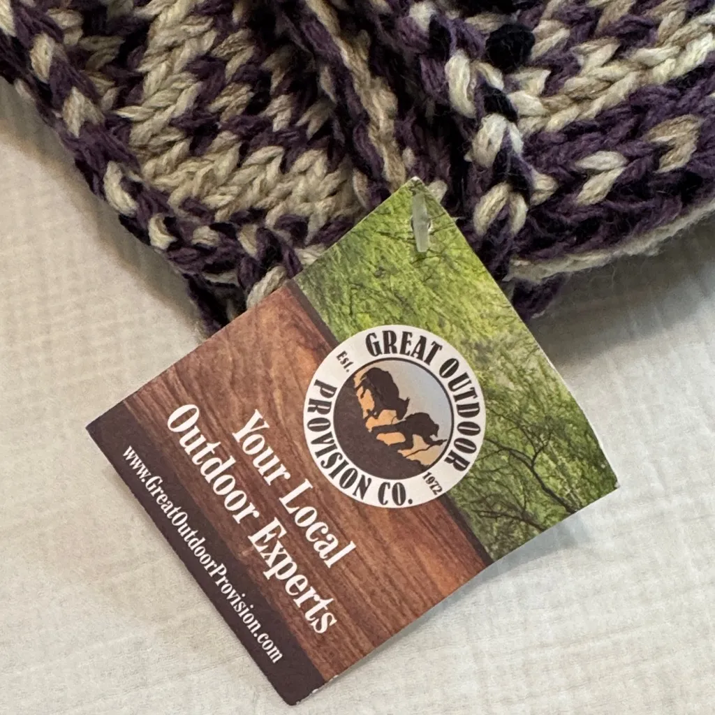 Muk Luk Cozy Purple and Gray Knit Ankle Booties Size undefined - Image 2