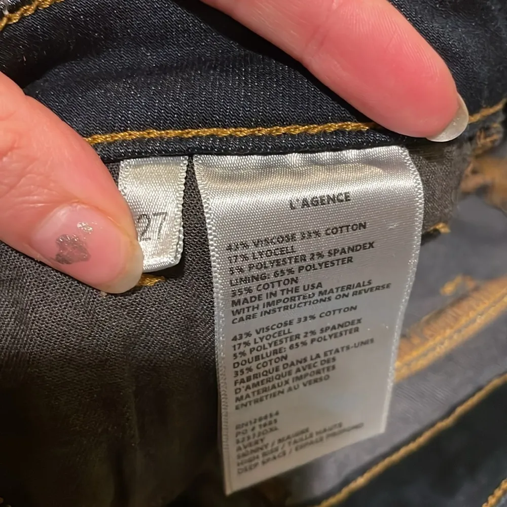 Womens L’AGENCE Avery Skinny High Rise Deep Space Jeans - Image 5