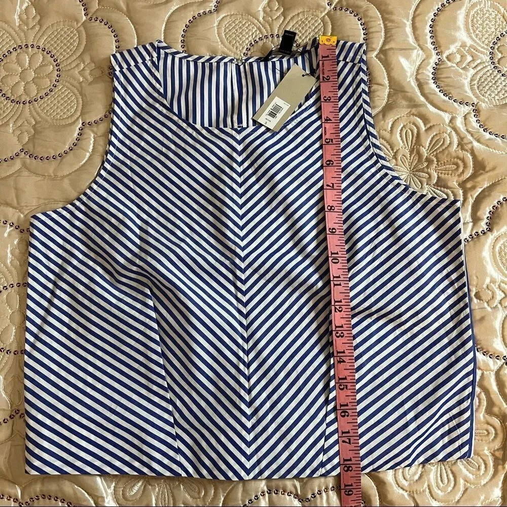Banana Republic Stripe Poplin Cropped Shell Top Size SP - Image 12