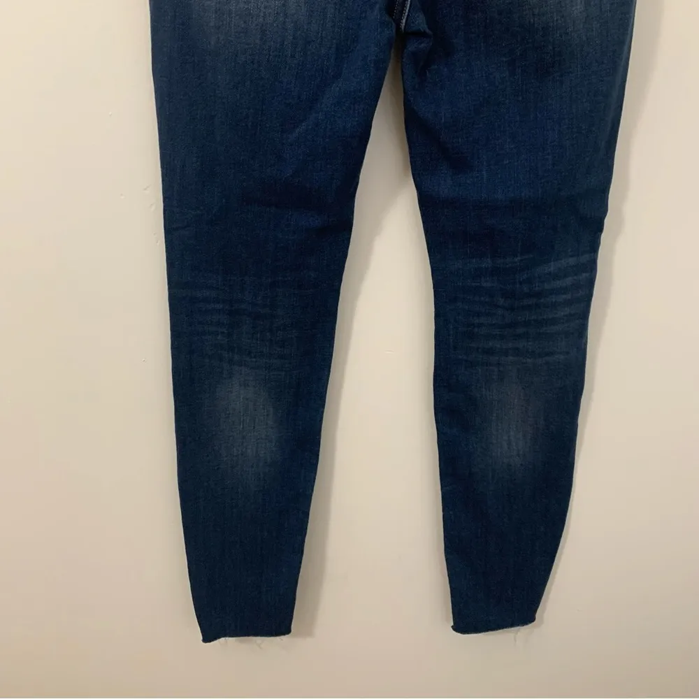 NWT  Skinny Fit Distressed Animal Print Patch Raw Hem Jeans Size 3/26 - Image 9