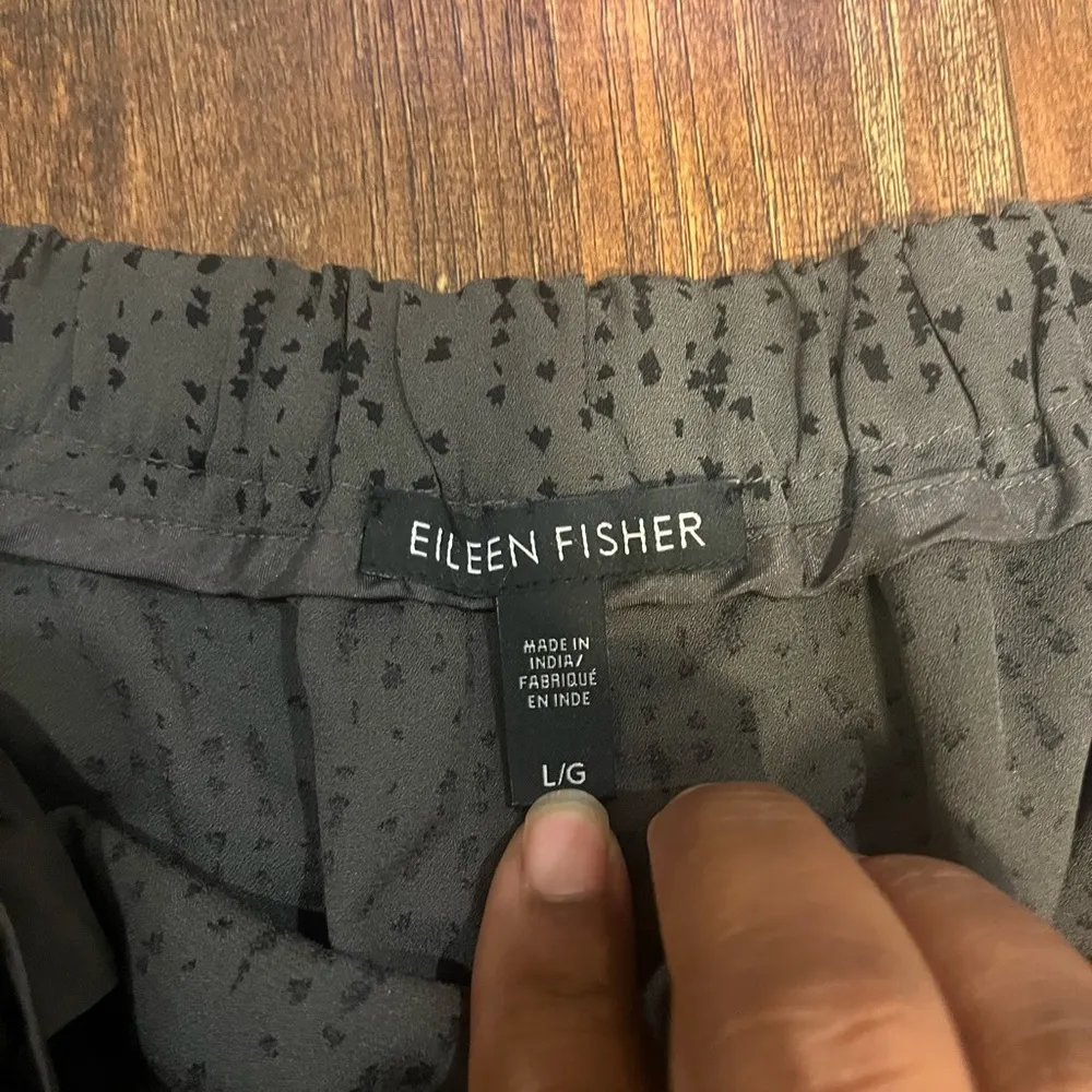 Eileen Fisher Dotted Silk Slouchy Pants - Image 5