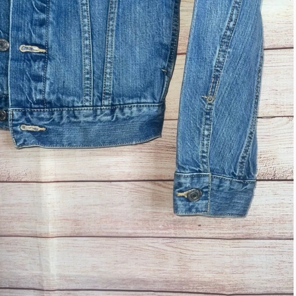 Levi's Jeans Jacket & Coat‎ women’s denim size X-Small tucker blue cuff … - Image 4
