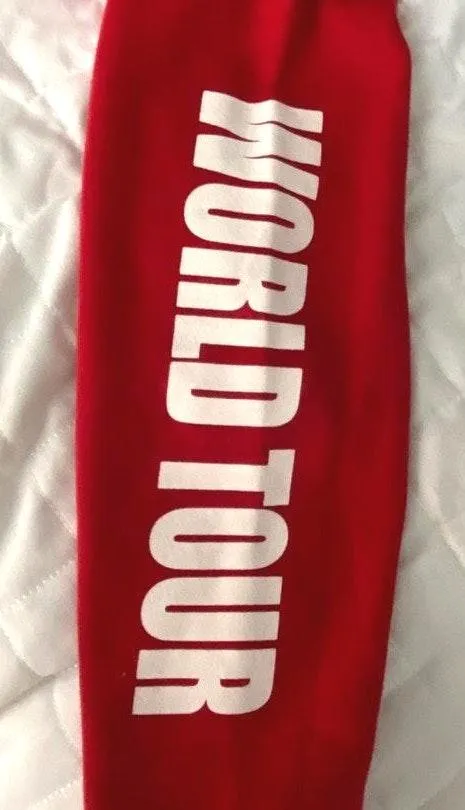 Purpose Tour Cropped Hoodie Red Size L - Image 2