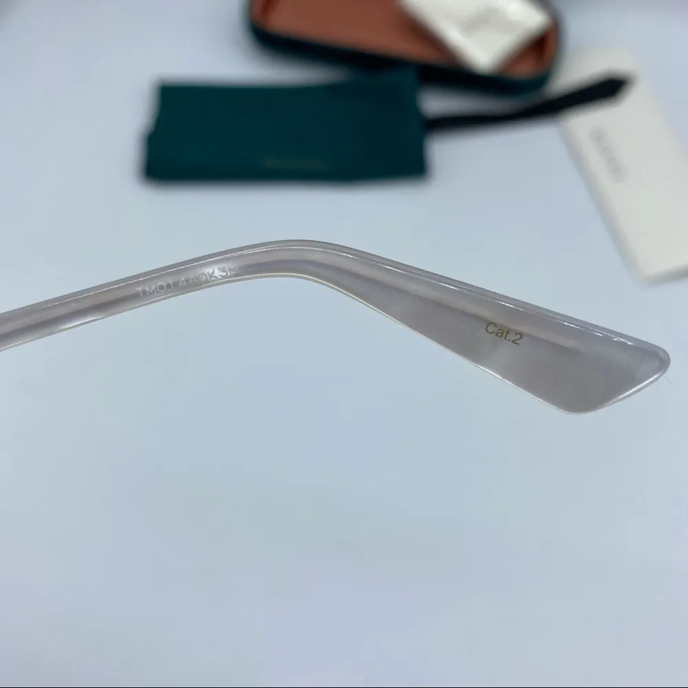 GUCCI Endura Gold 55mm Clubmaster Cat Eye Sunglasses NEW - Image 6