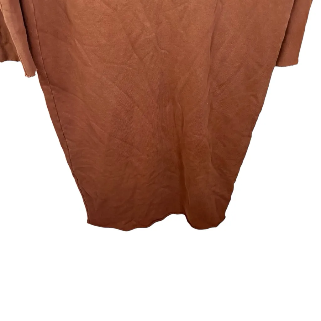 Frank & Eileen Small Cinnamon Brown Triple‎ Fleece Isabelle Funnel Neck Dress - Image 5