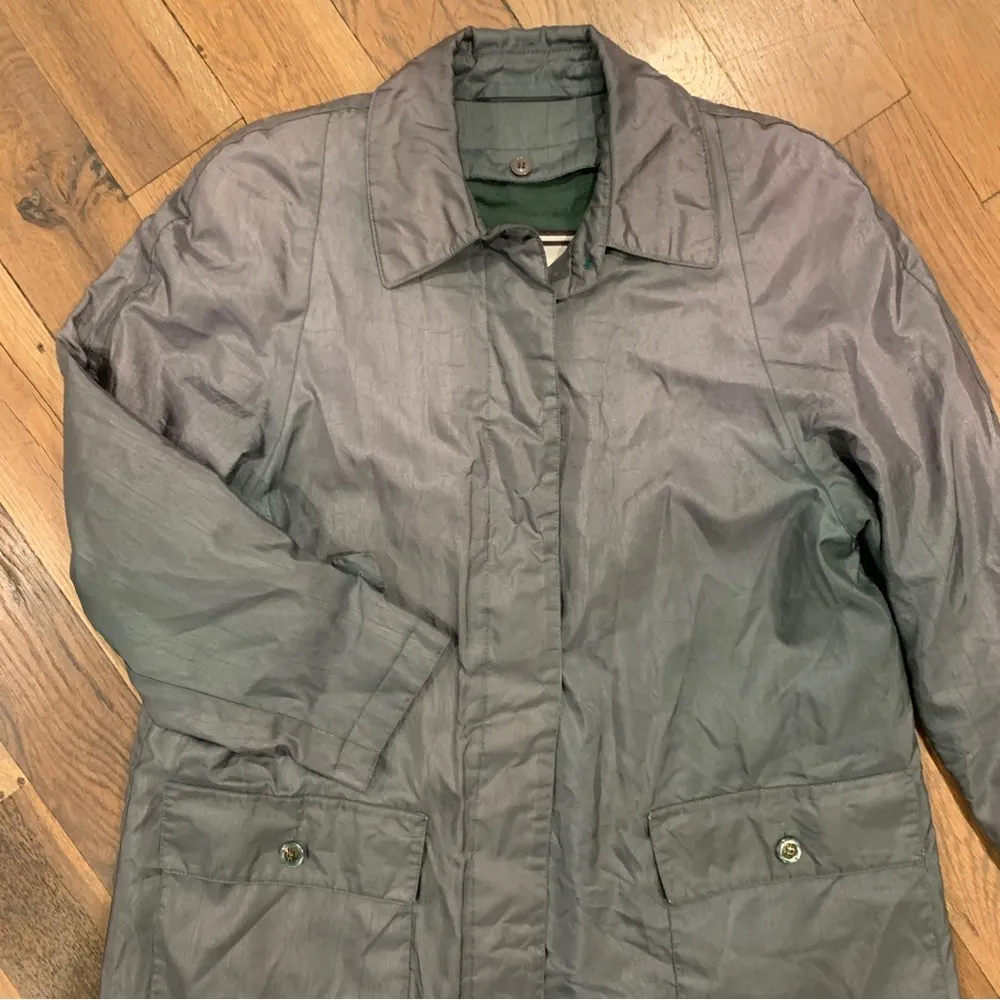 COPY - Fleet Street Vintage Green Raincoat Jacket Size 8 Petite - Image 8