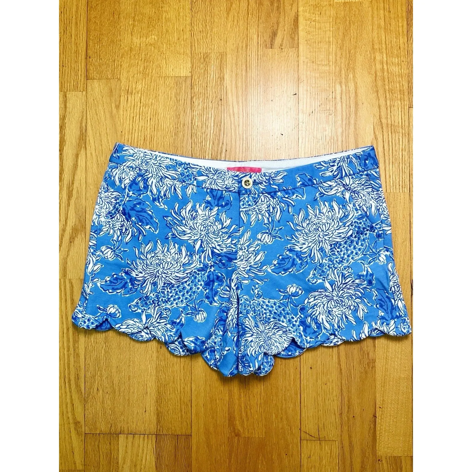 Lilly Pulitzer Women's Buttercup Knit Short 5” Boca Blue Croc & Lock It Size 14 - Image 2