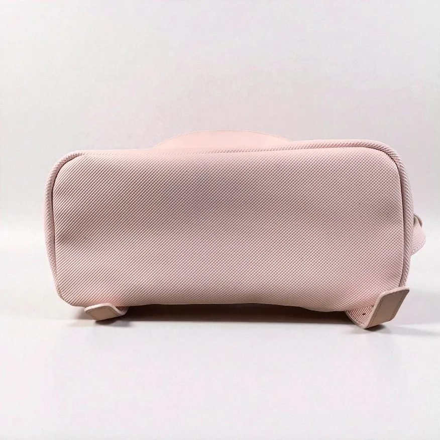 LACOSTE Script Logo Polyvinyl Backpack Light Pink School Travel Barbiecore Fairy - Image 6