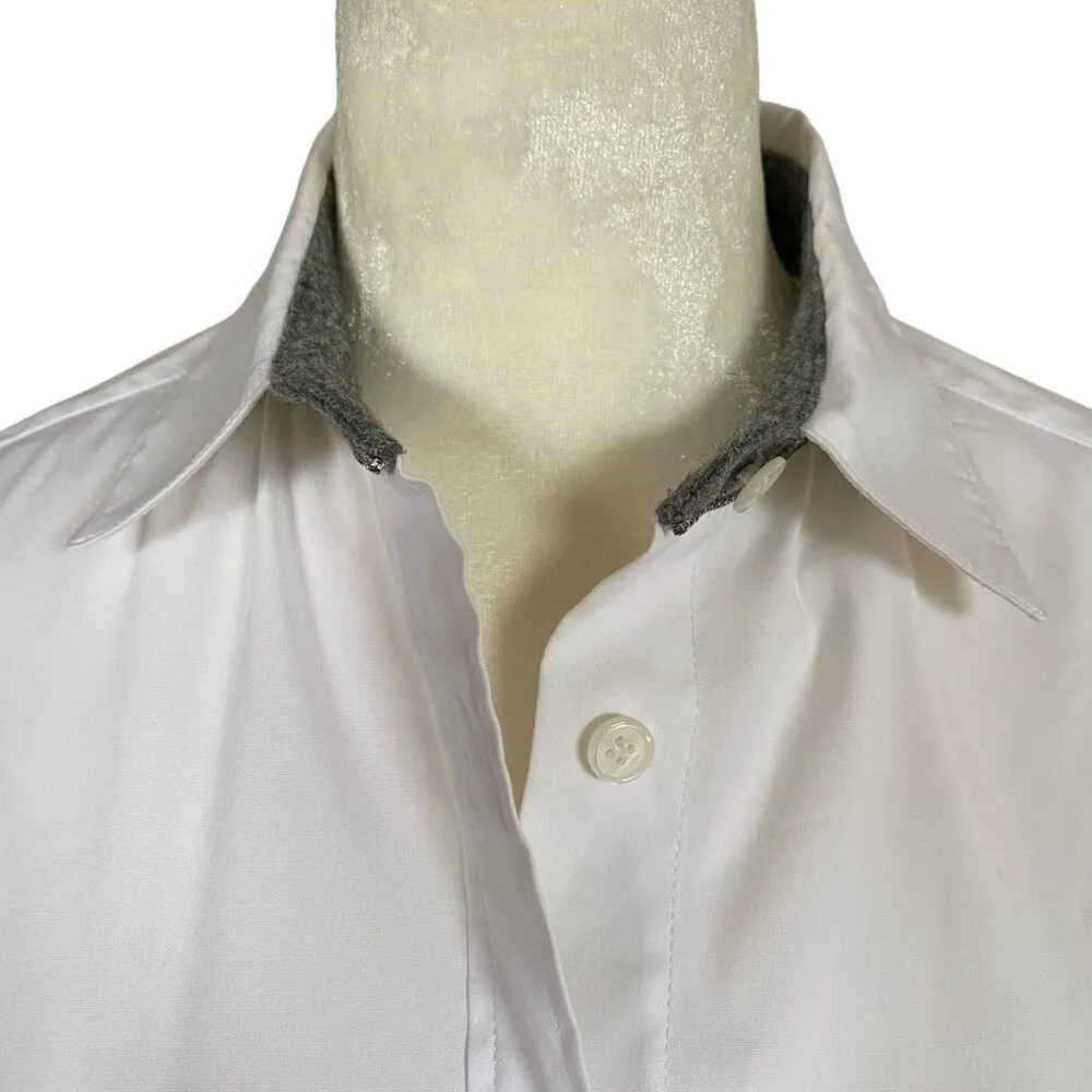 New York women's size P cream button down collared blouse sequin - Image 5